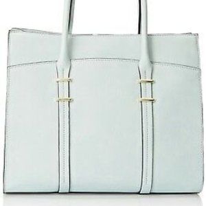 Mondani Emilie M Katherine Large Shoulder Tote Bag Purse Mist Green Faux Leather